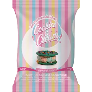 Carnival Swirl Ice Cream Sandwich