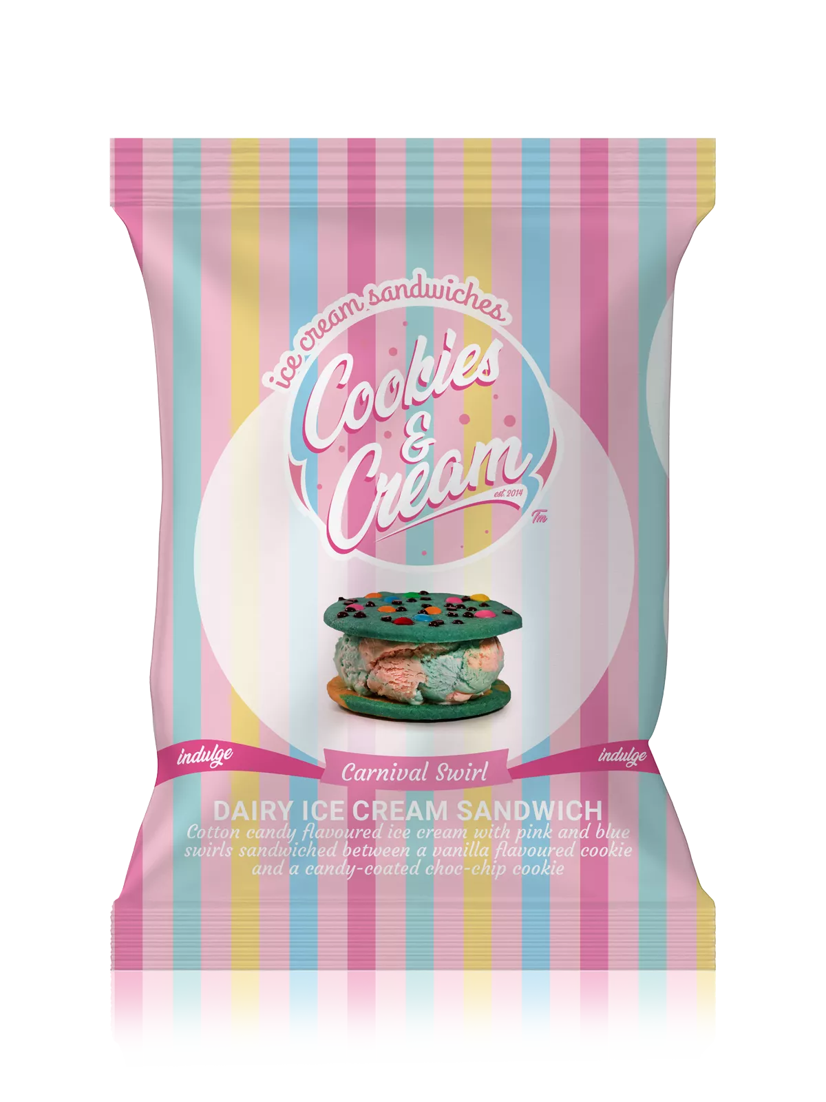 Carnival Swirl Ice-cream Sandwich