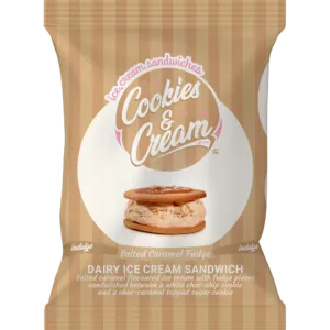 Salted Caramel Fudge Ice-cream Sandwich
