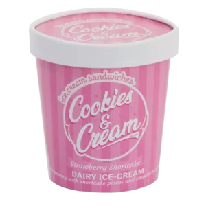 Cookies and Cream Strawberry Shortcake Ice-cream Tub