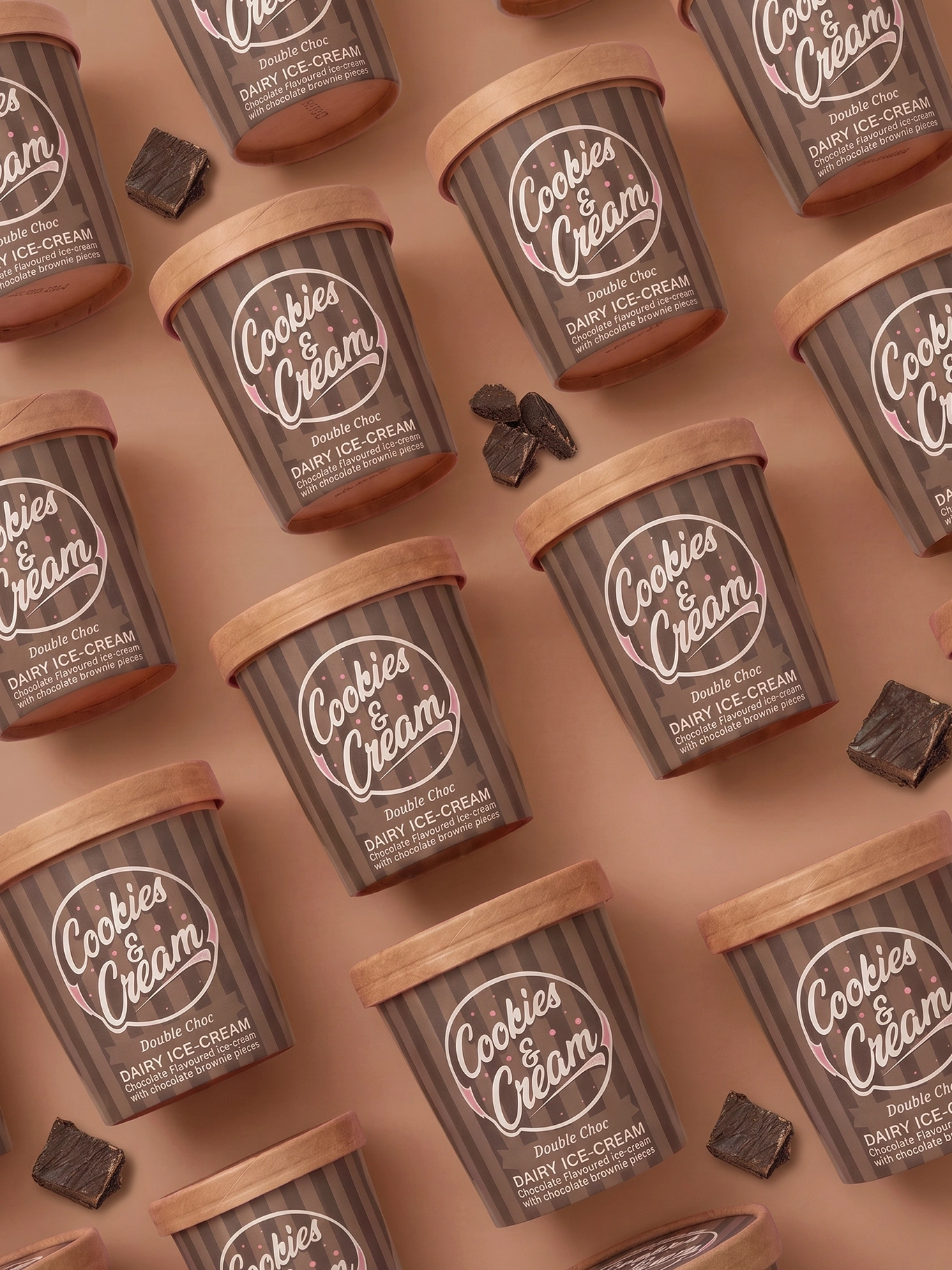Double Choc Ice-cream Tubs