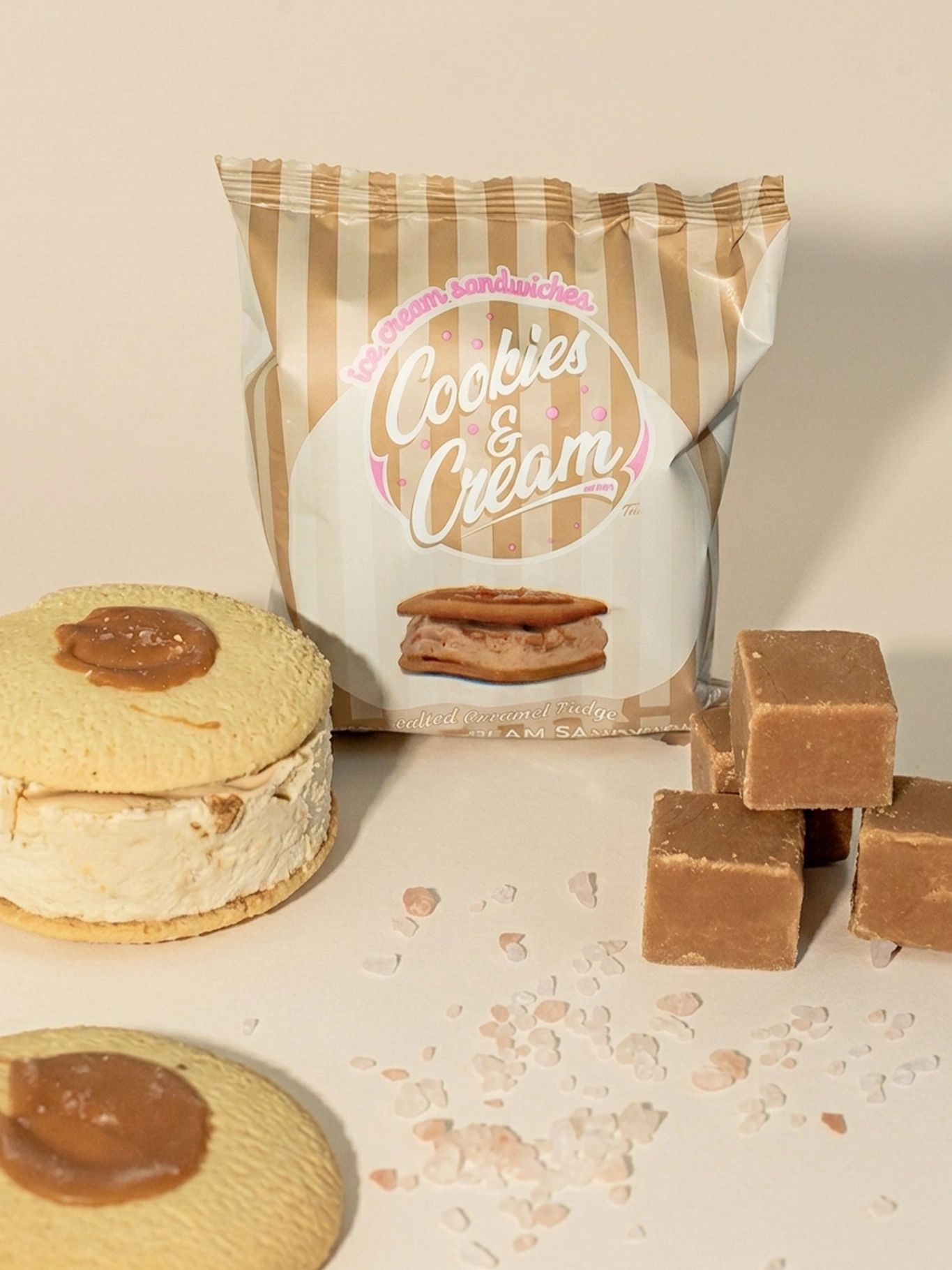 Salted Caramel Fudge Ice-cream Sandwich Salted Caramel Fudge Ice-cream Sandwich