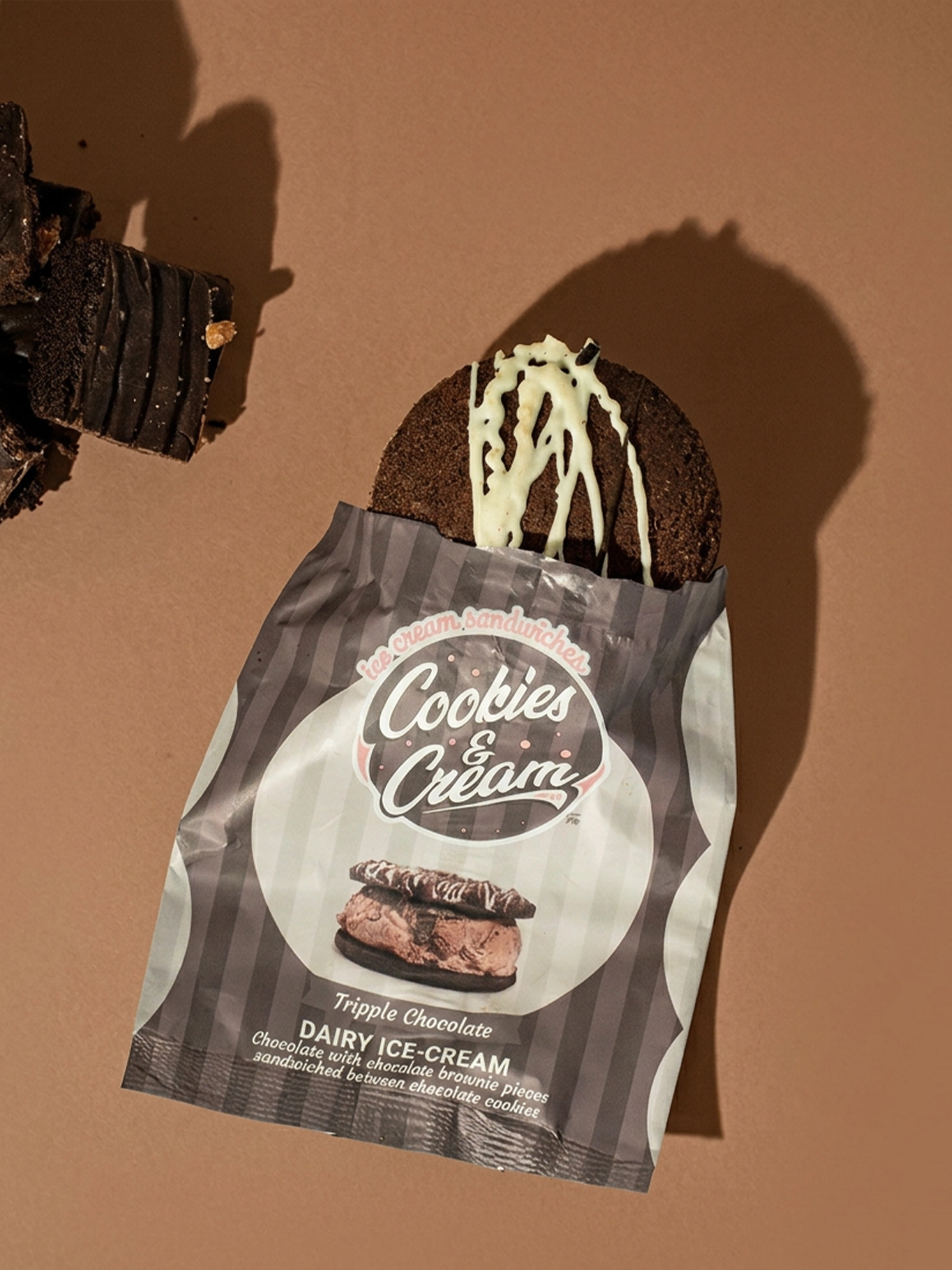 Triple Choc Ice Cream Sandwich Triple Choc Ice Cream Sandwich